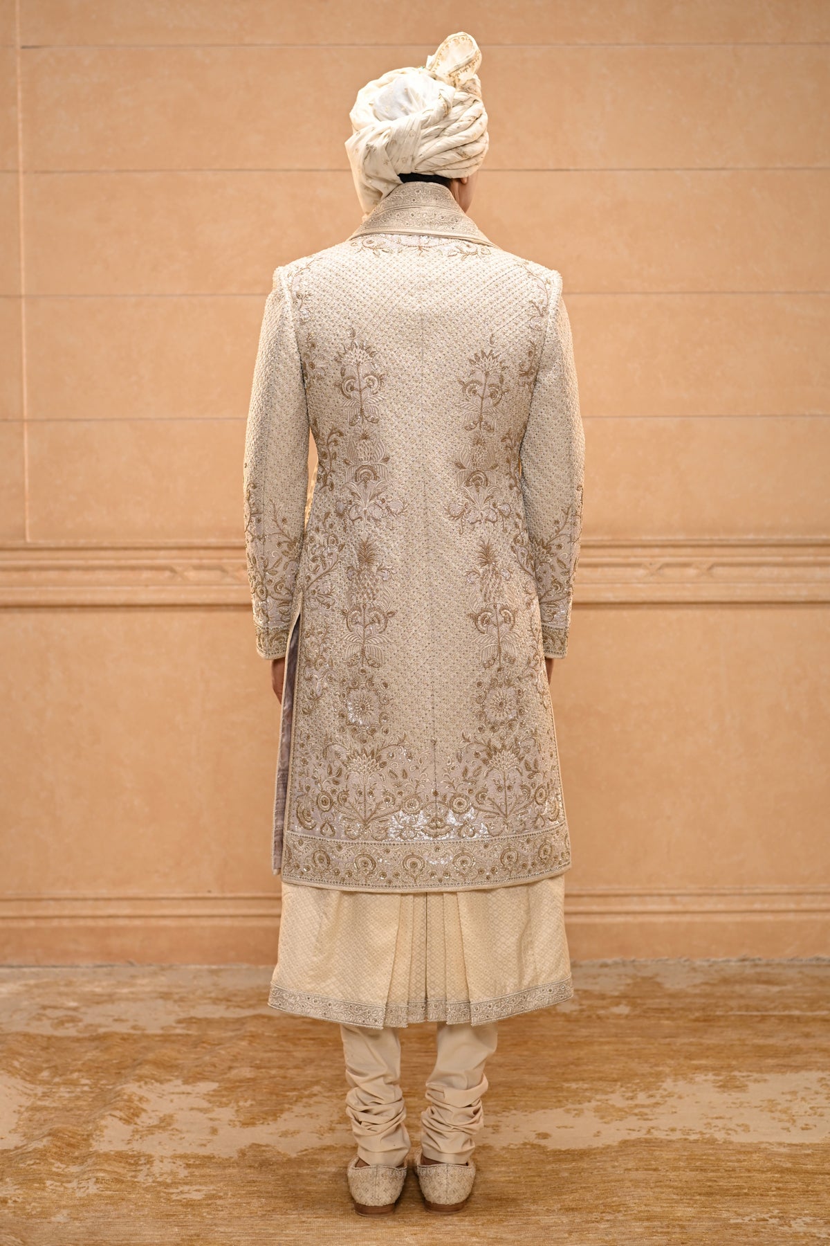 Classic Floral Sherwani Set