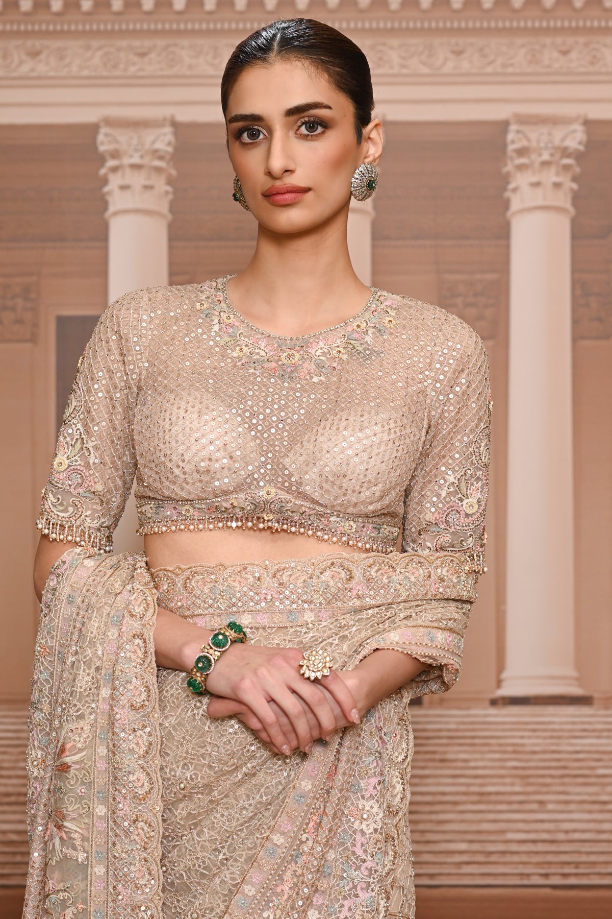 Ever Bloom Aari Embroidered Saree