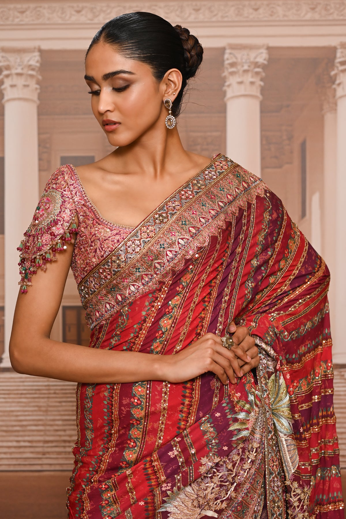 Ever Bloom Embellished Pichwai Saree