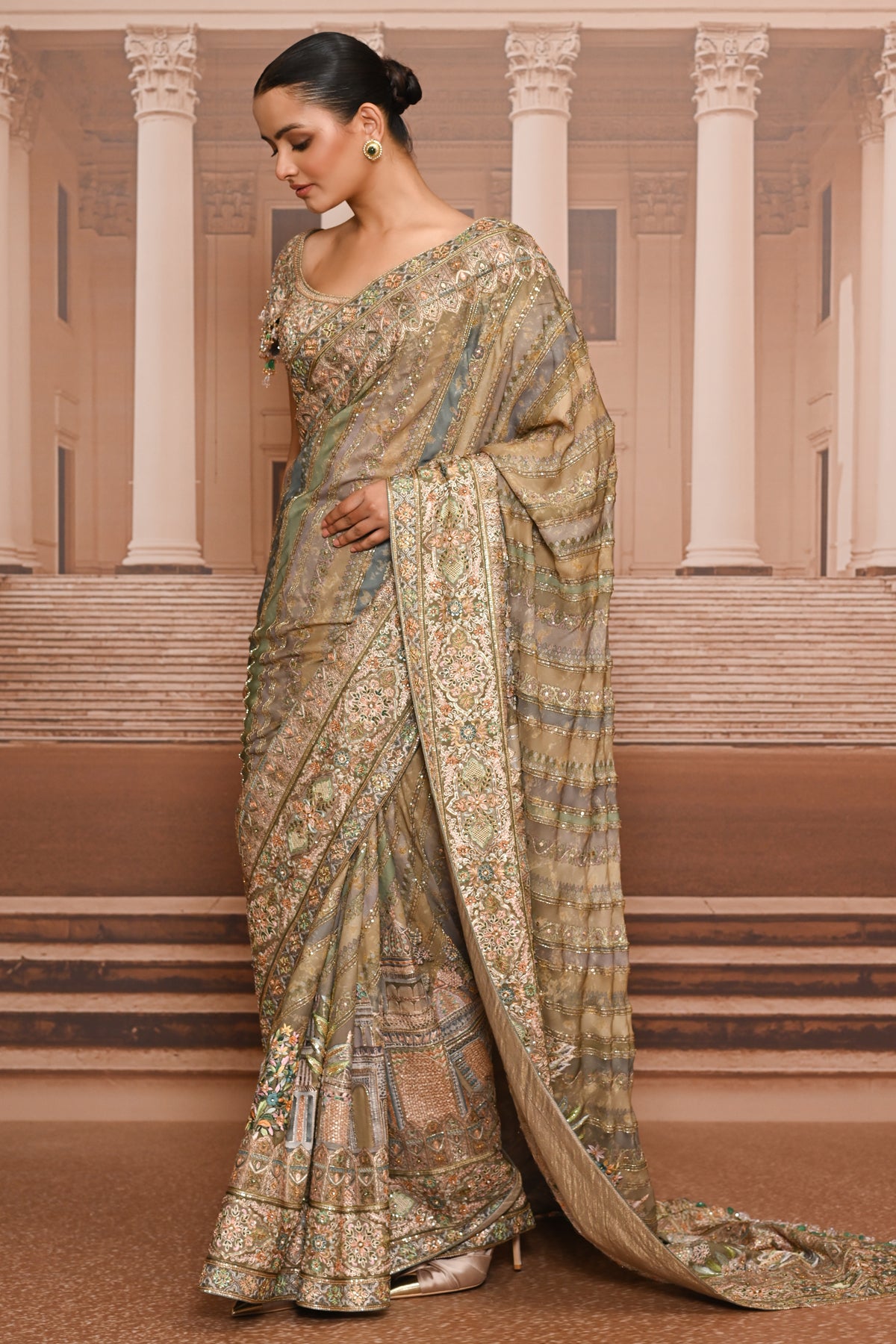 Ever Bloom Embellished Pichwai Saree