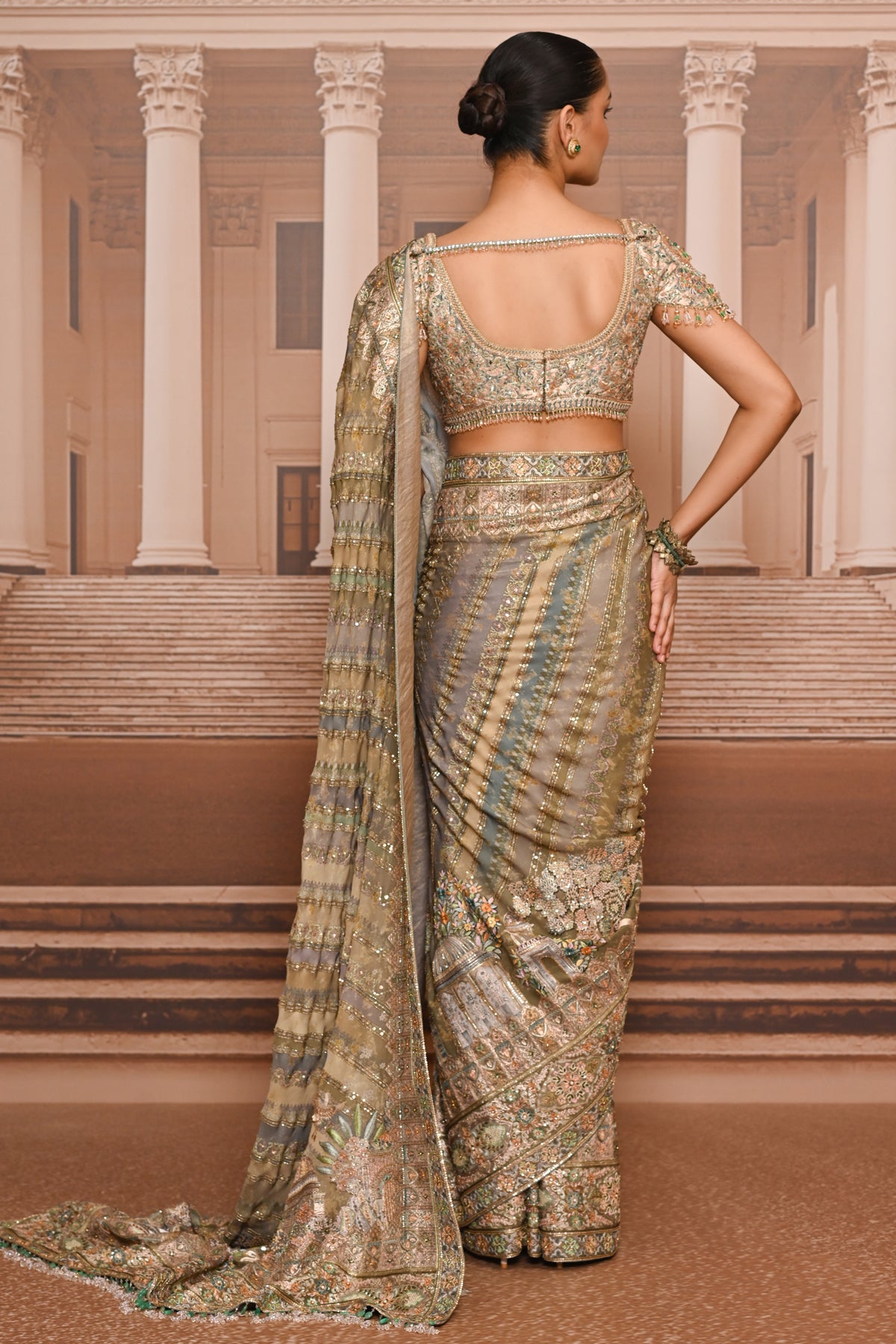 Ever Bloom Embellished Pichwai Saree