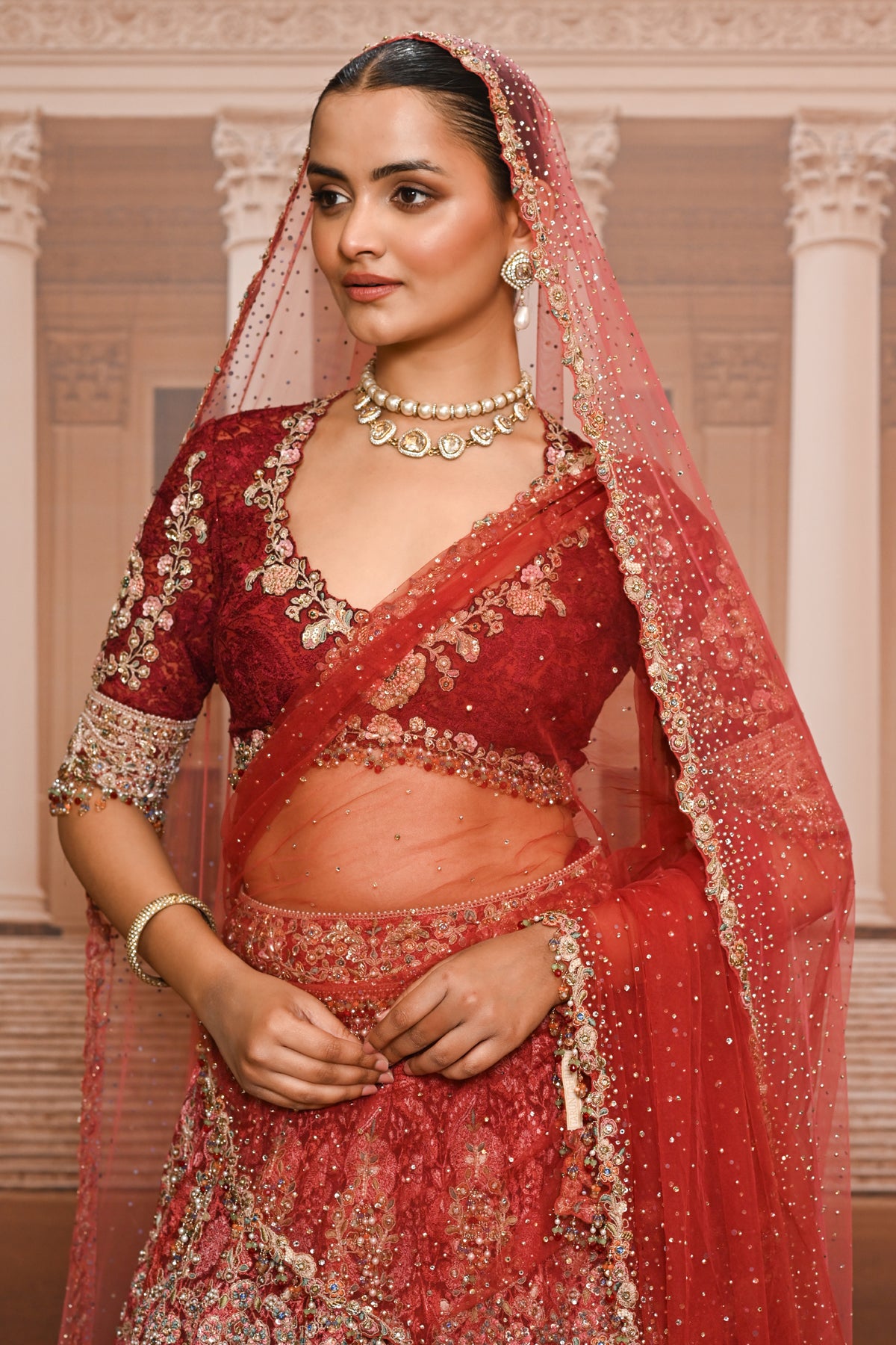 Ever Bloom Kashmiri Dori-Embroidered Lehenga