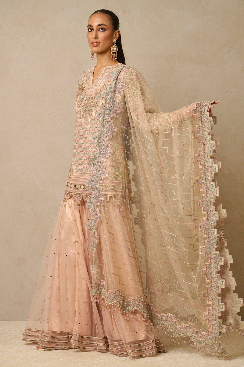 Sharara , Kurta , Dupatta