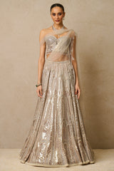 Lehenga, Blouse, Drape