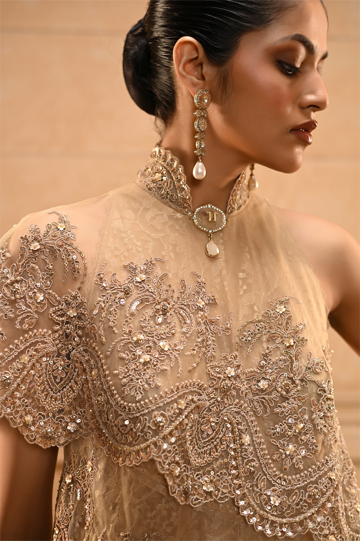Embroidered Kurti Set