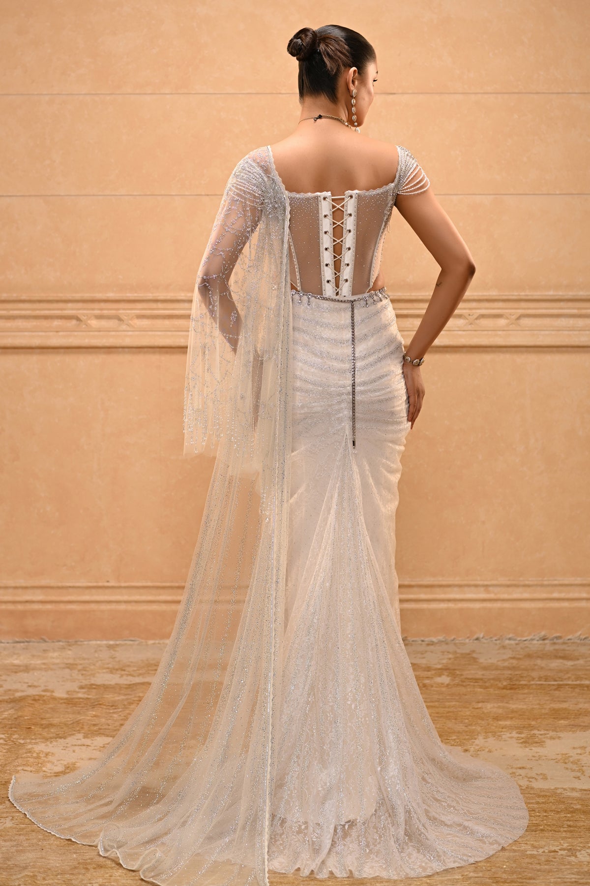 Pearl Embroidered Saree