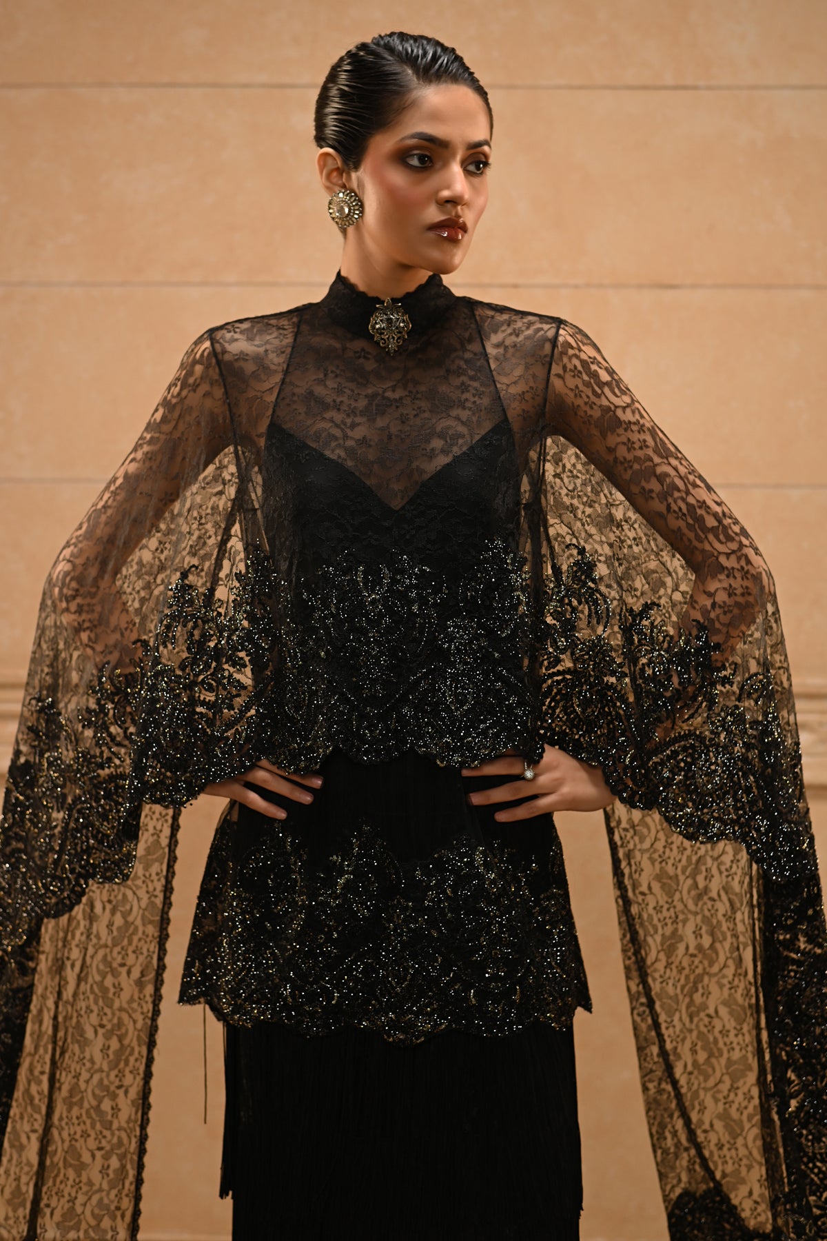Noir Fringe Dress