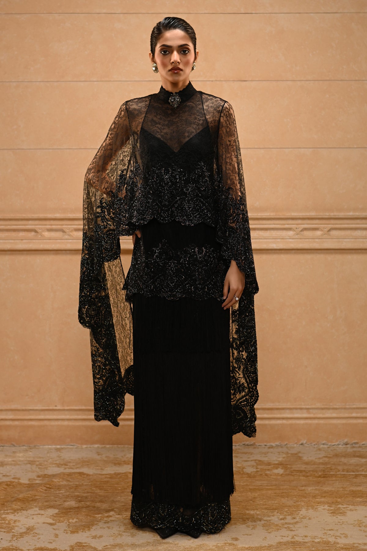 Noir Fringe Dress