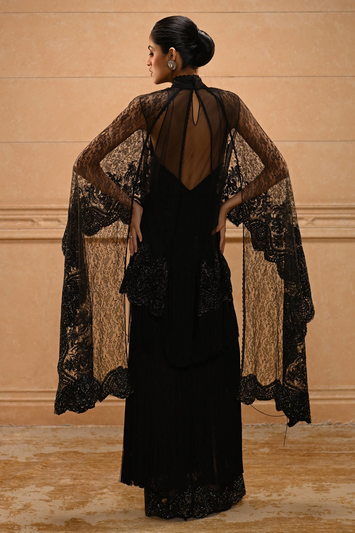 Noir Fringe Dress