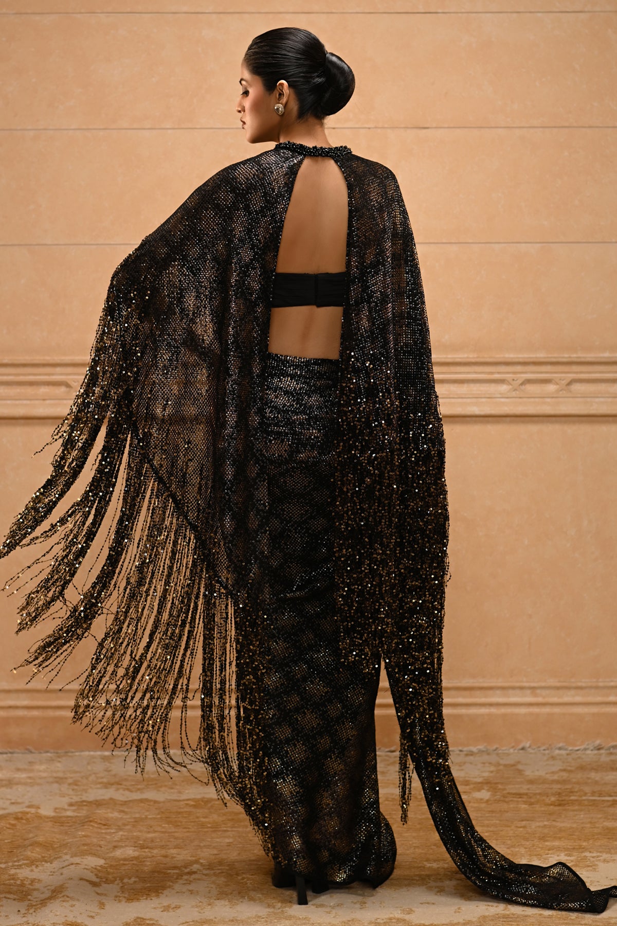 Crystal Fringe Cape Set