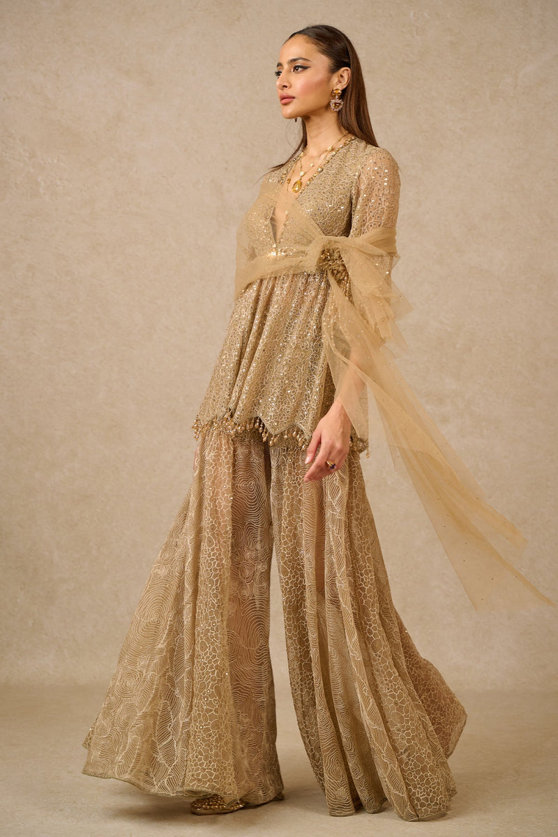 DRAPE-KURTA-SHARARA