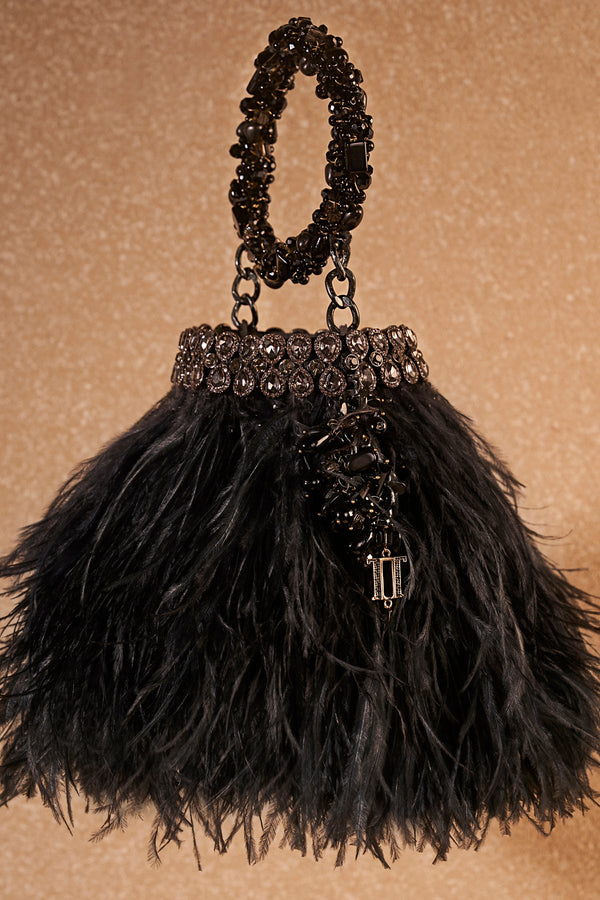 Jeweled Feather Braclet Bag