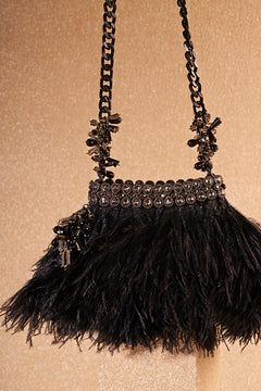 Jeweled Feather Bag