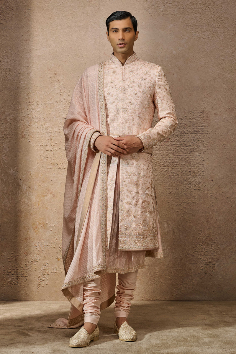 Classic Floral Sherwani Set