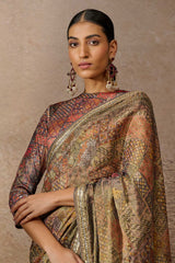 Printed Foil Jersey Saree