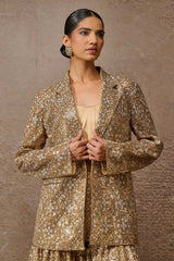 Sequin Sharara Jacket Set