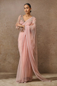 Classic Embroidered Tulle Saree