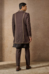 Indo Western Floral Sherwani Set