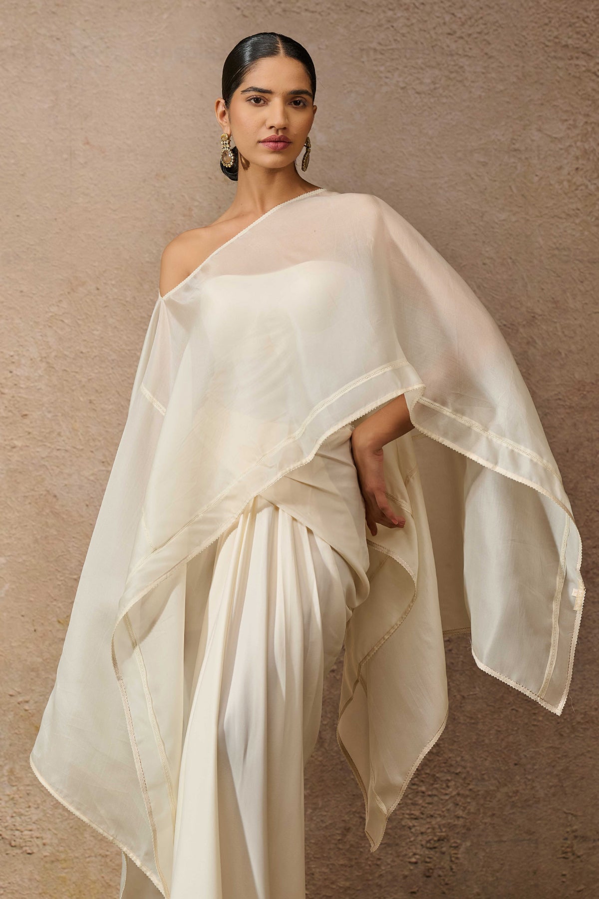 Otherworldly Short Kaftan Top & Draped Skirt Co Ord Set