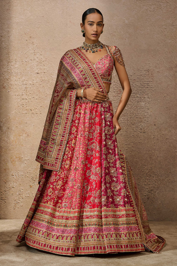 Kalidar Kashida Lehenga