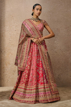 Kalidar Kashida Lehenga