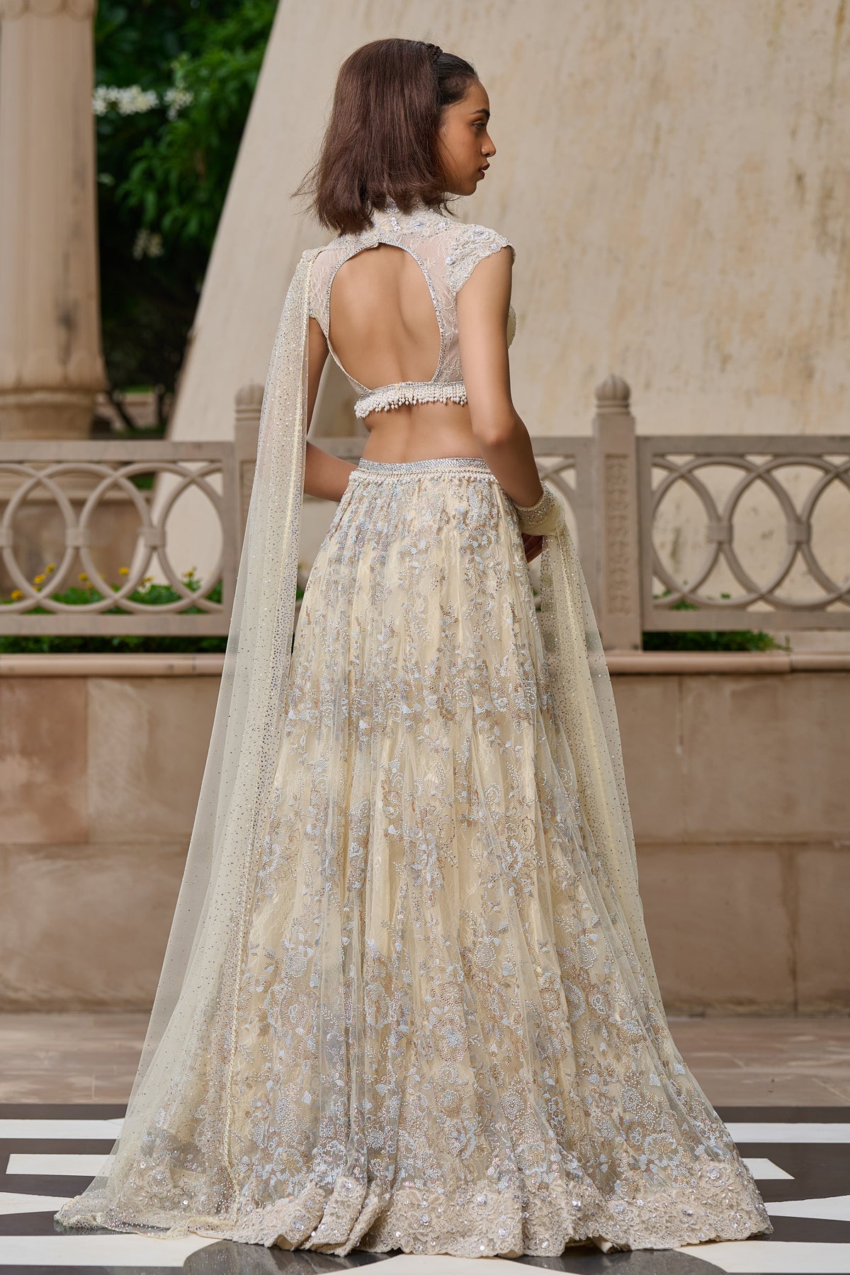 Quintessence  Crystal Embellished Lehenga