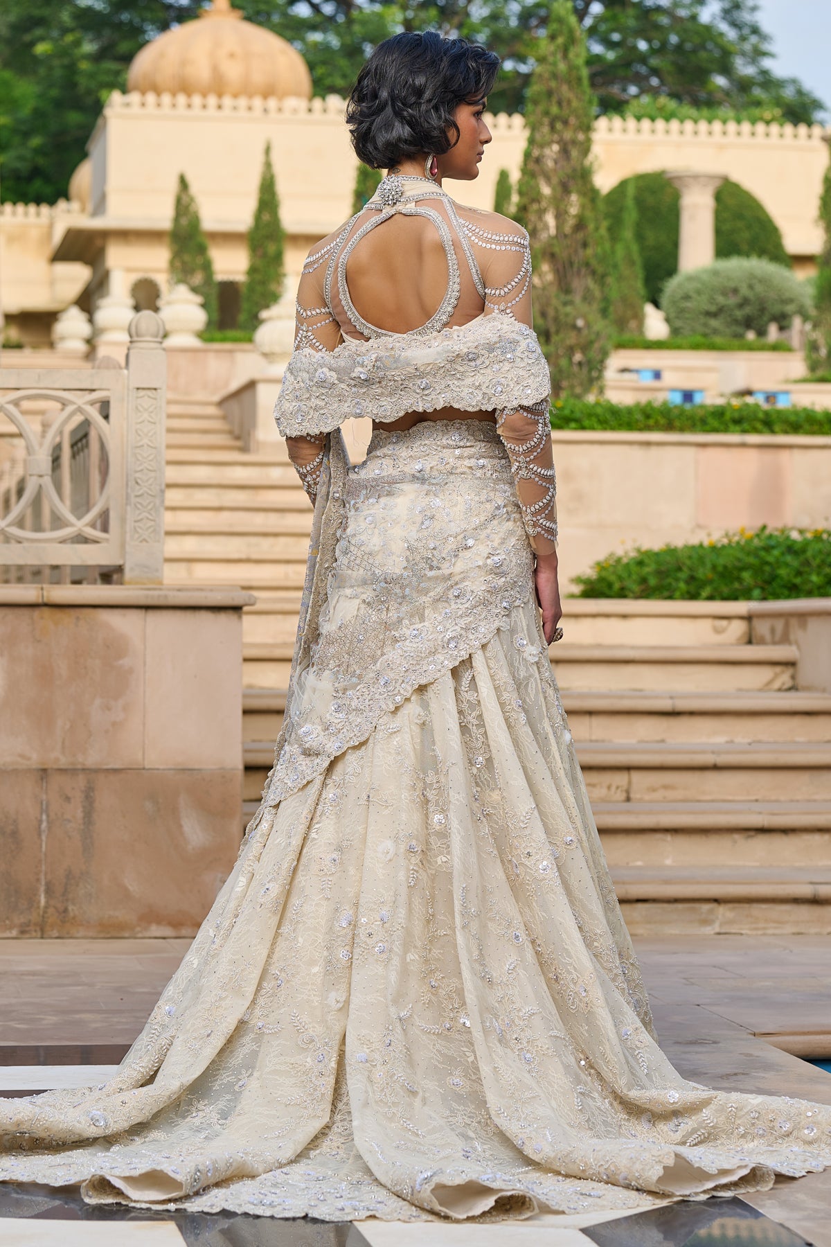 Floral Embroidered Fishtail Lehenga