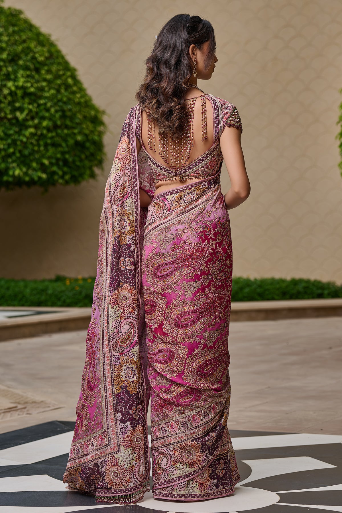 Quintessence  Kashida Embroidered Saree