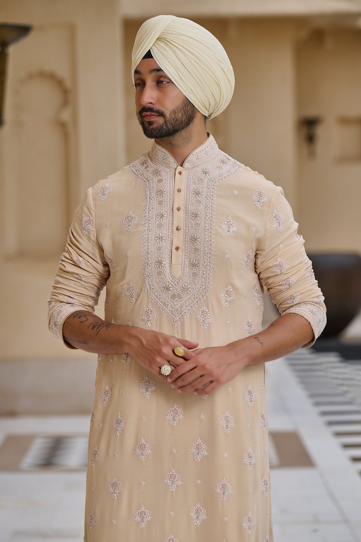 Classic Chikankari Embroidered Kurta Set