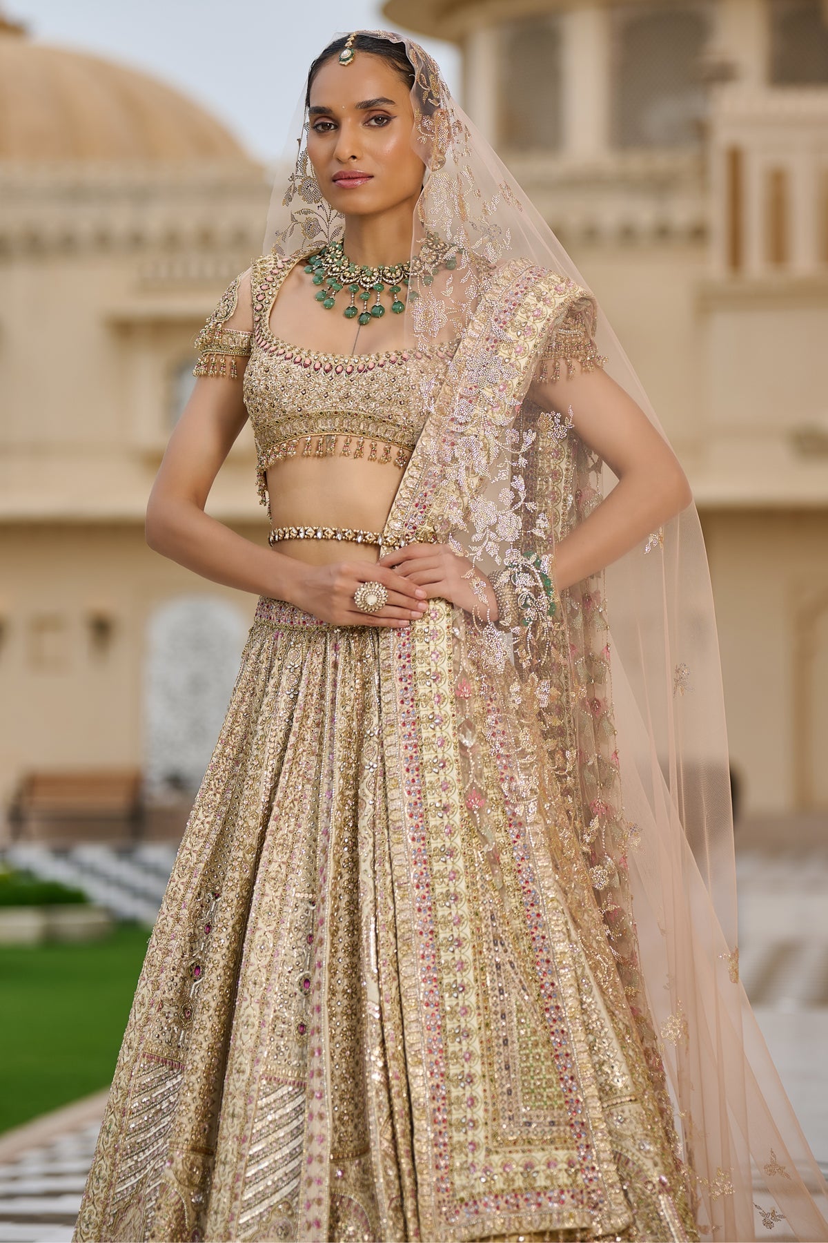 Byzantium Hand Embroidered Lehenga