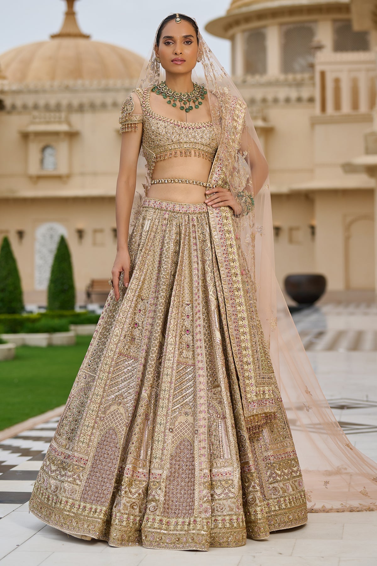 Byzantium Hand Embroidered Lehenga