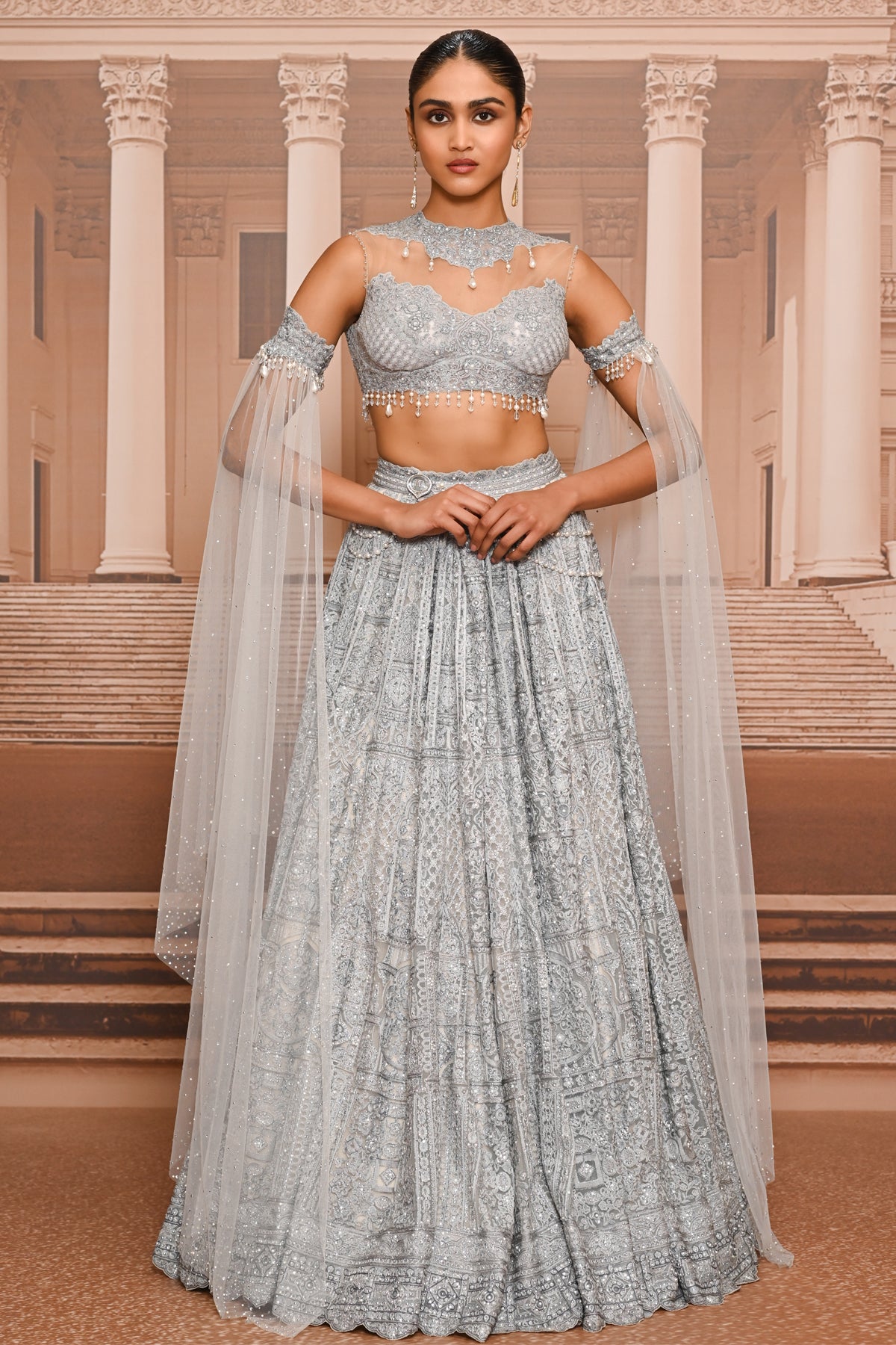 Ever Bloom Pearl Embroidered Lehenga