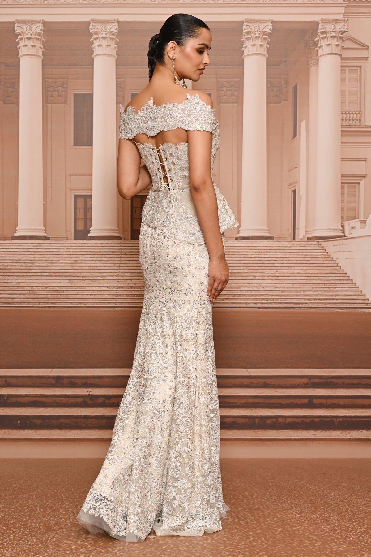 Ever Bloom Lace Embroidered Lehenga Saree