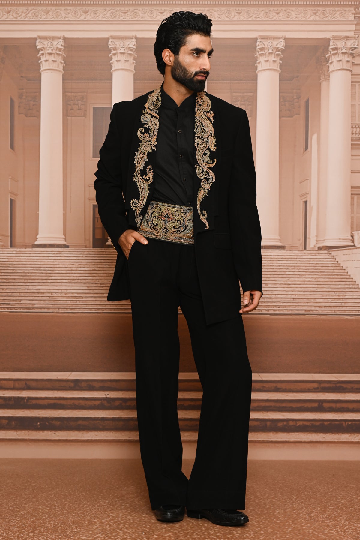 Ever Bloom Embroidered Tuxedo Set