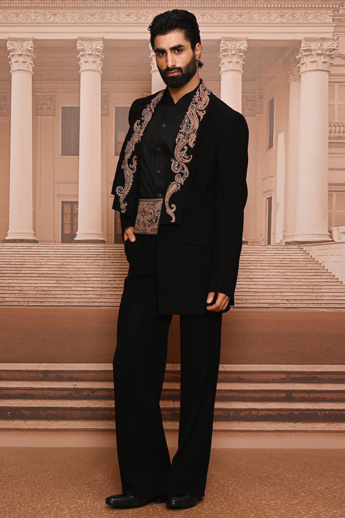 Ever Bloom Embroidered Tuxedo Set