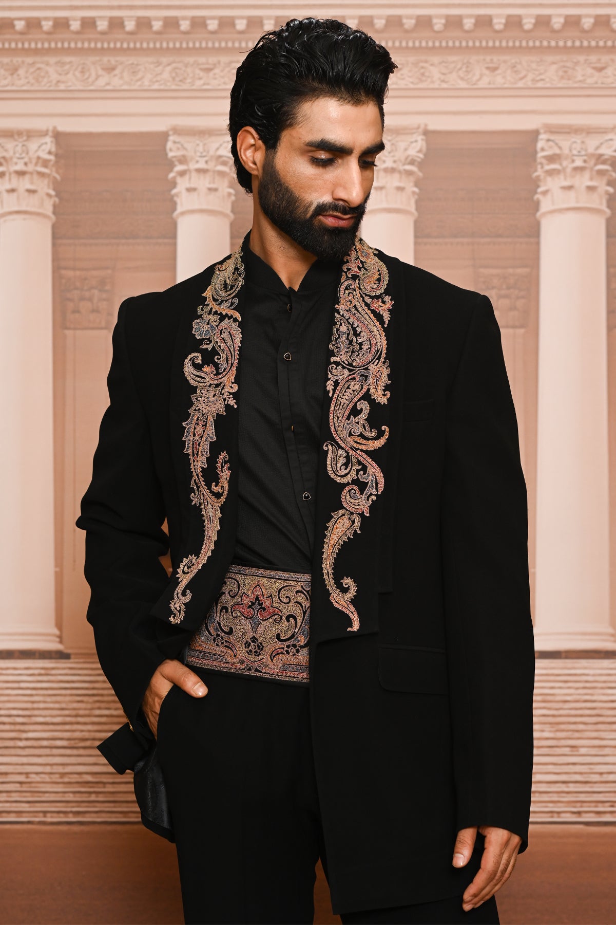 Ever Bloom Embroidered Tuxedo Set
