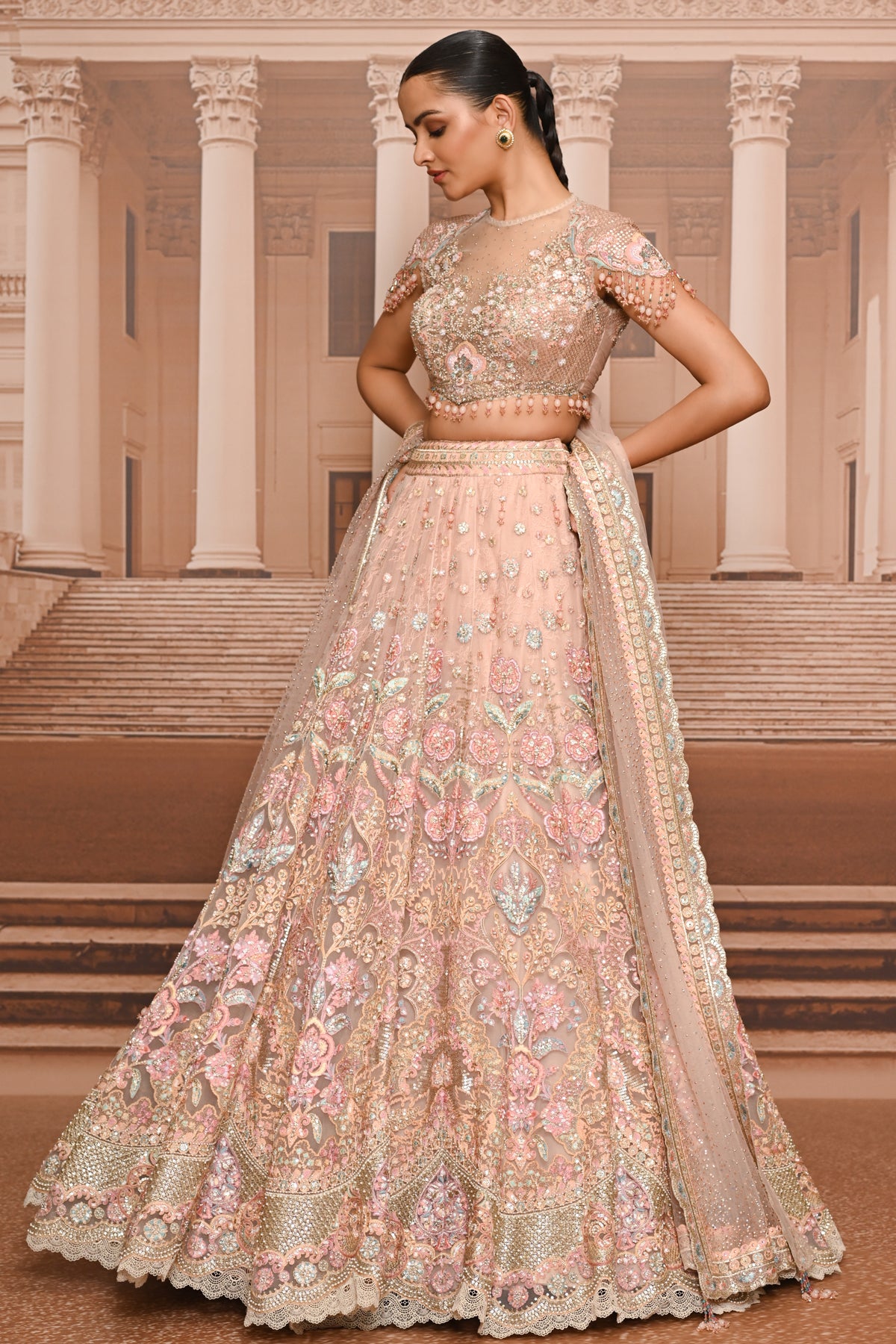 Ever Bloom Hand Embroidered Floral Lehenga