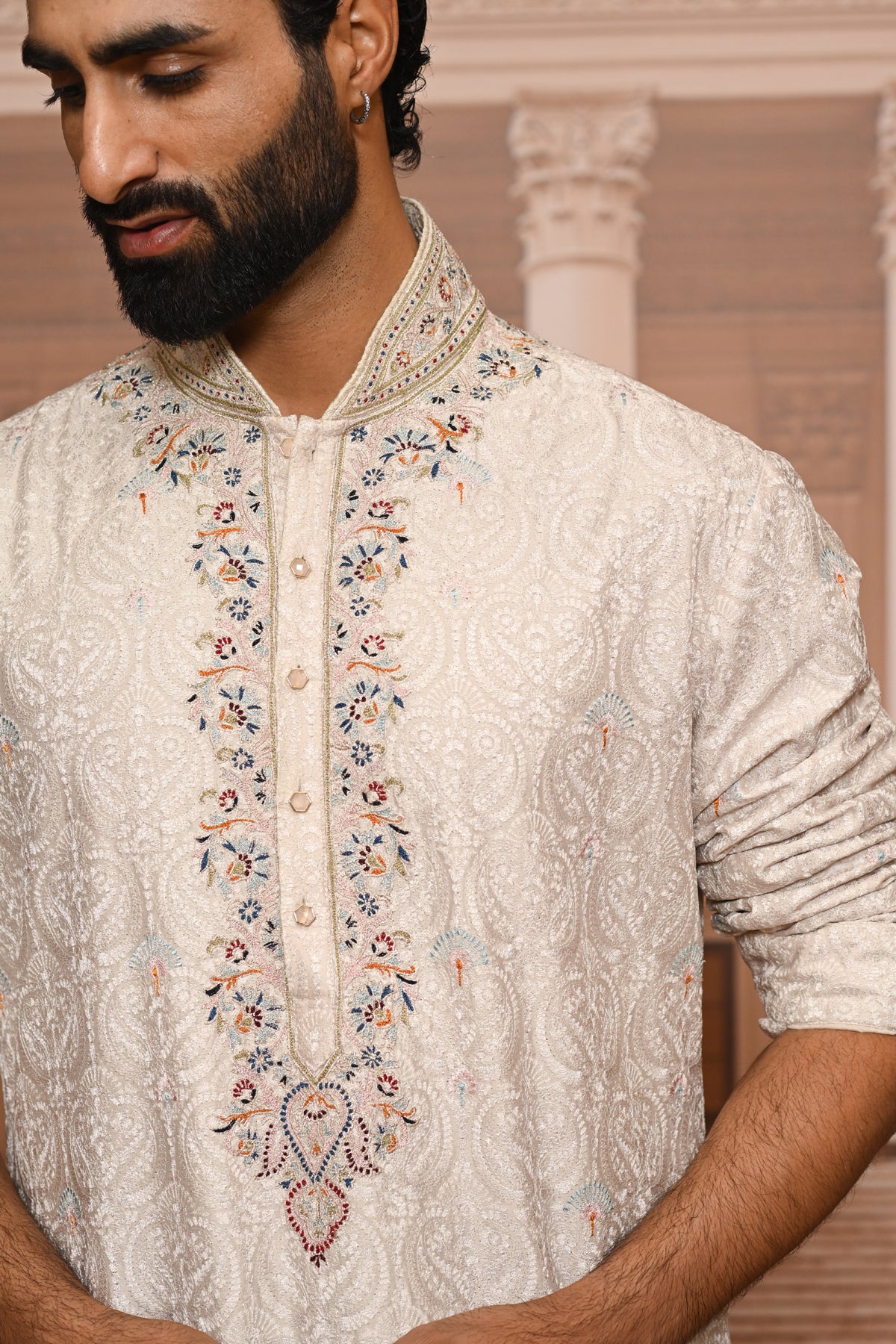 Ever Bloom Silk Sherwani