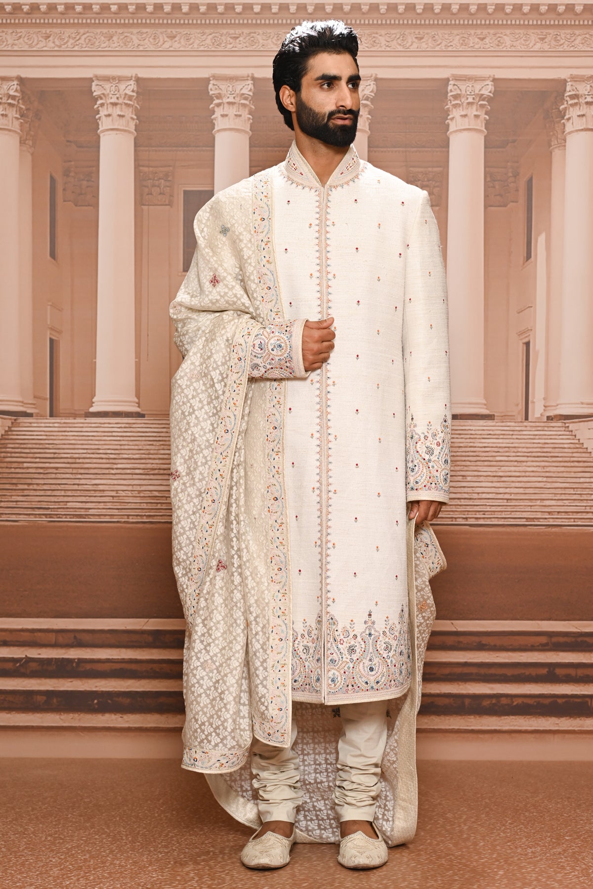 Ever Bloom Silk Sherwani