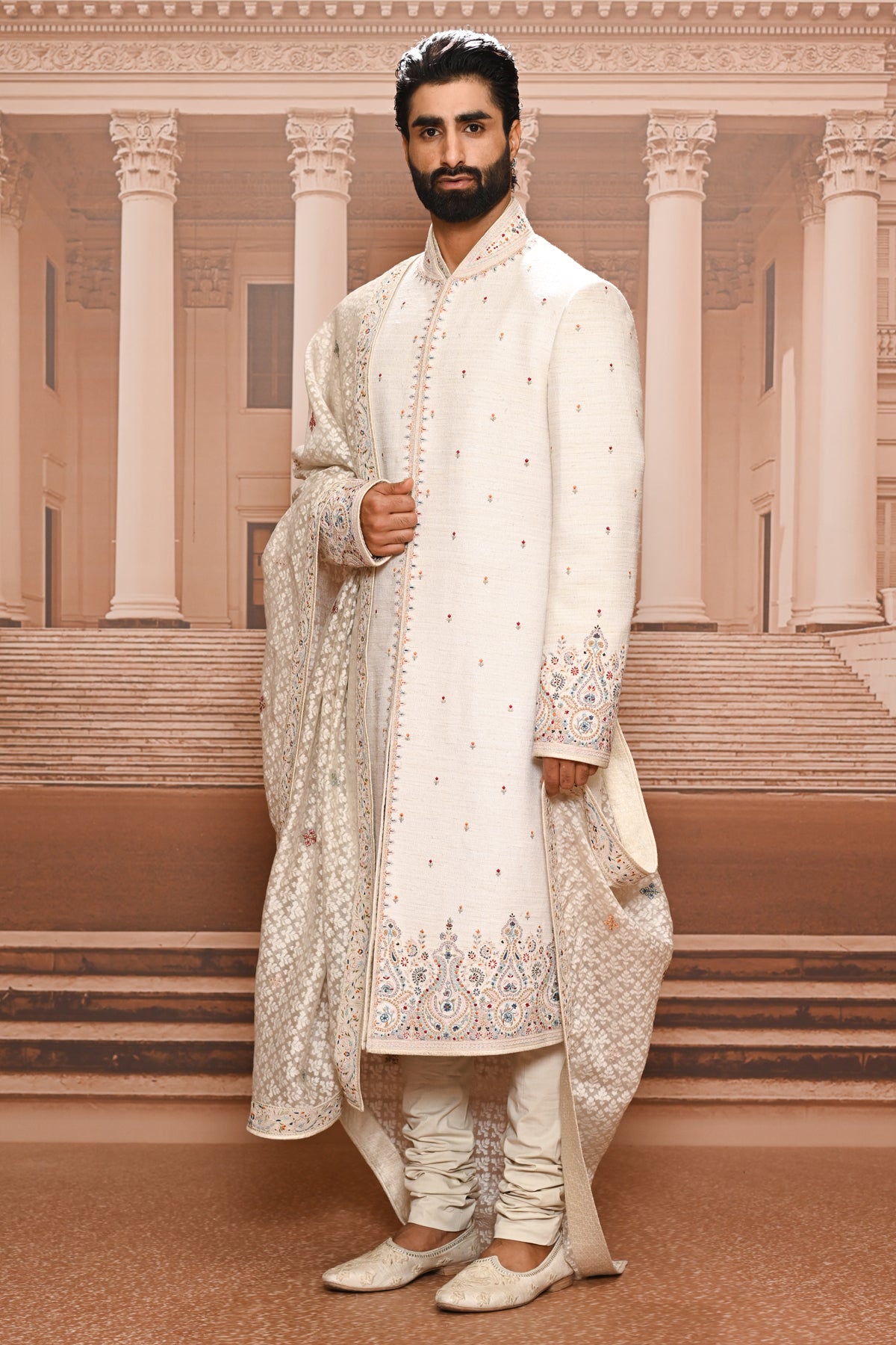 Ever Bloom Silk Sherwani
