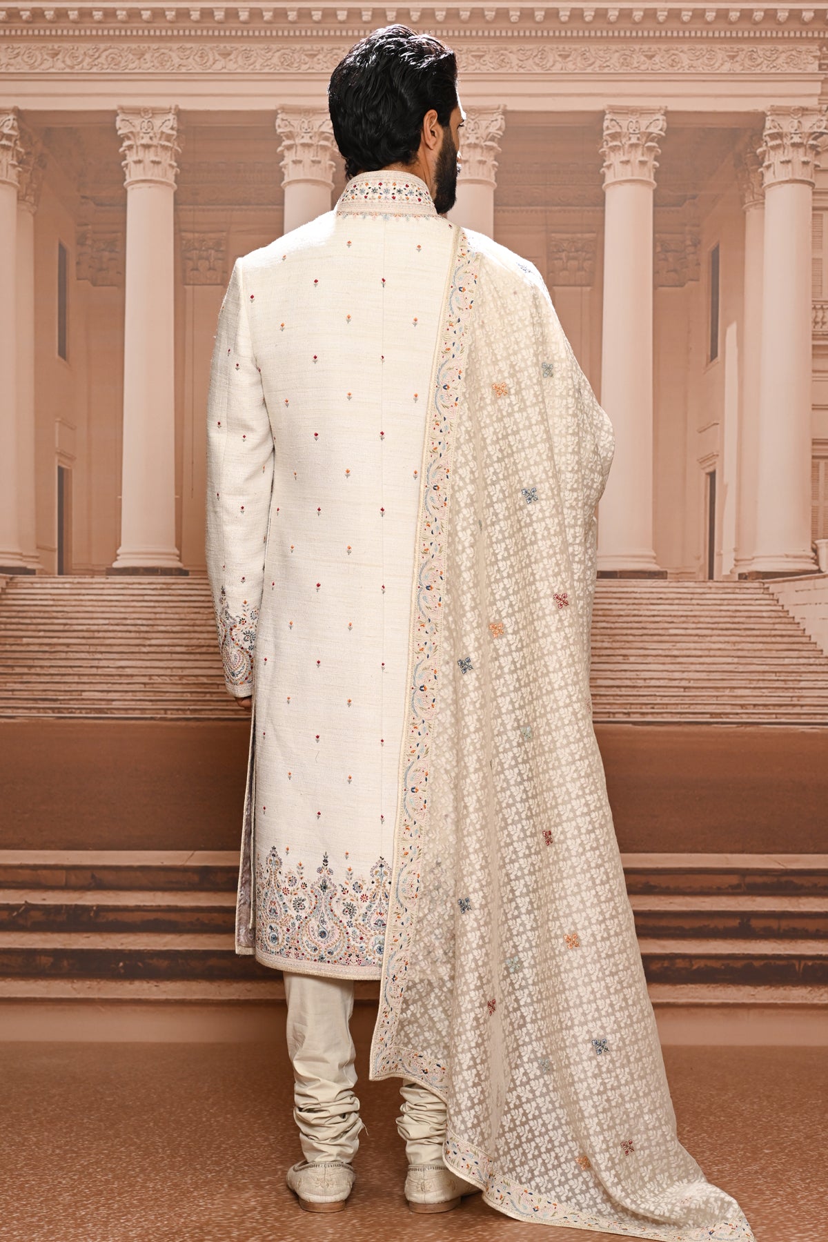 Ever Bloom Silk Sherwani