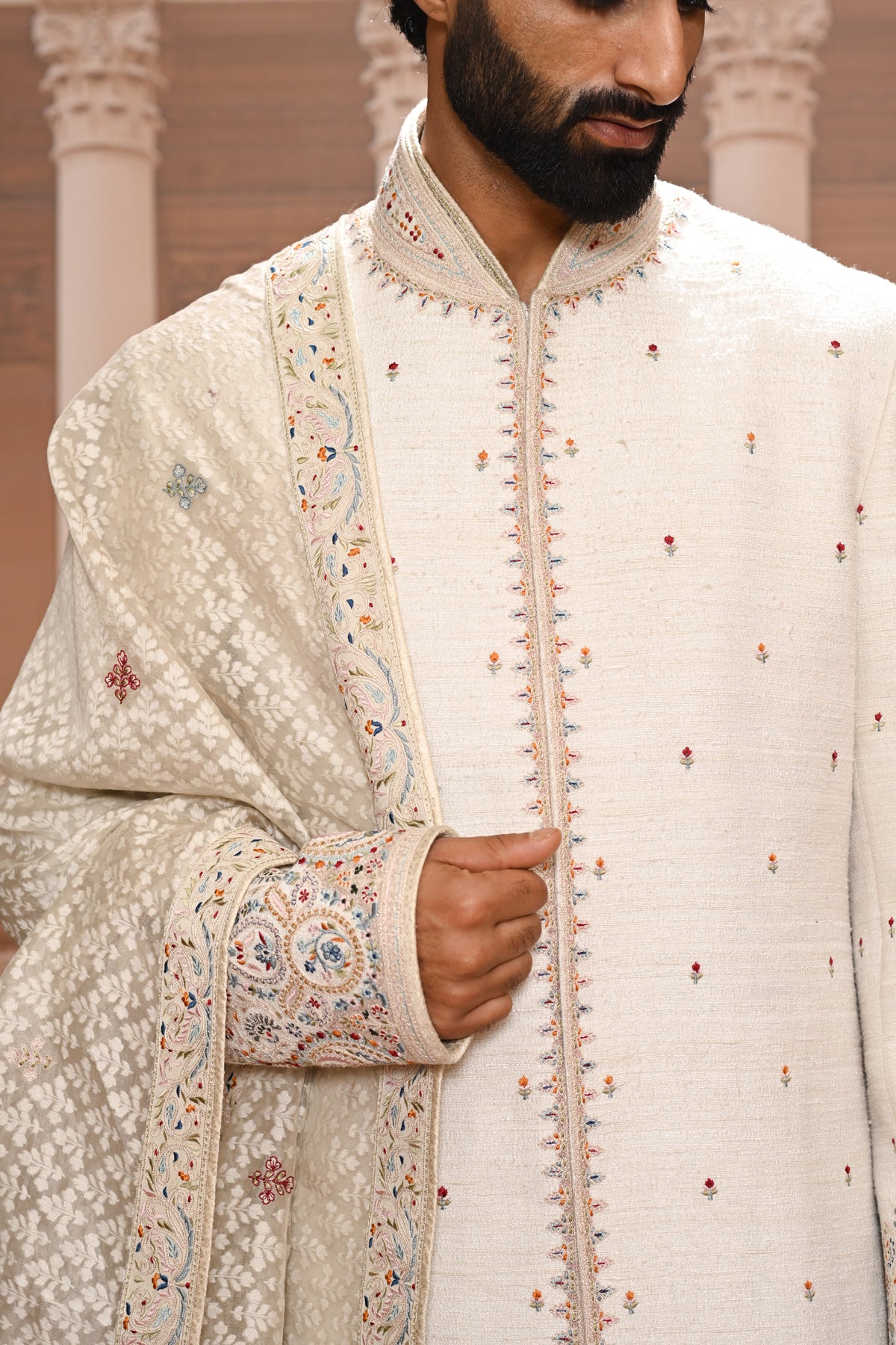 Ever Bloom Silk Sherwani