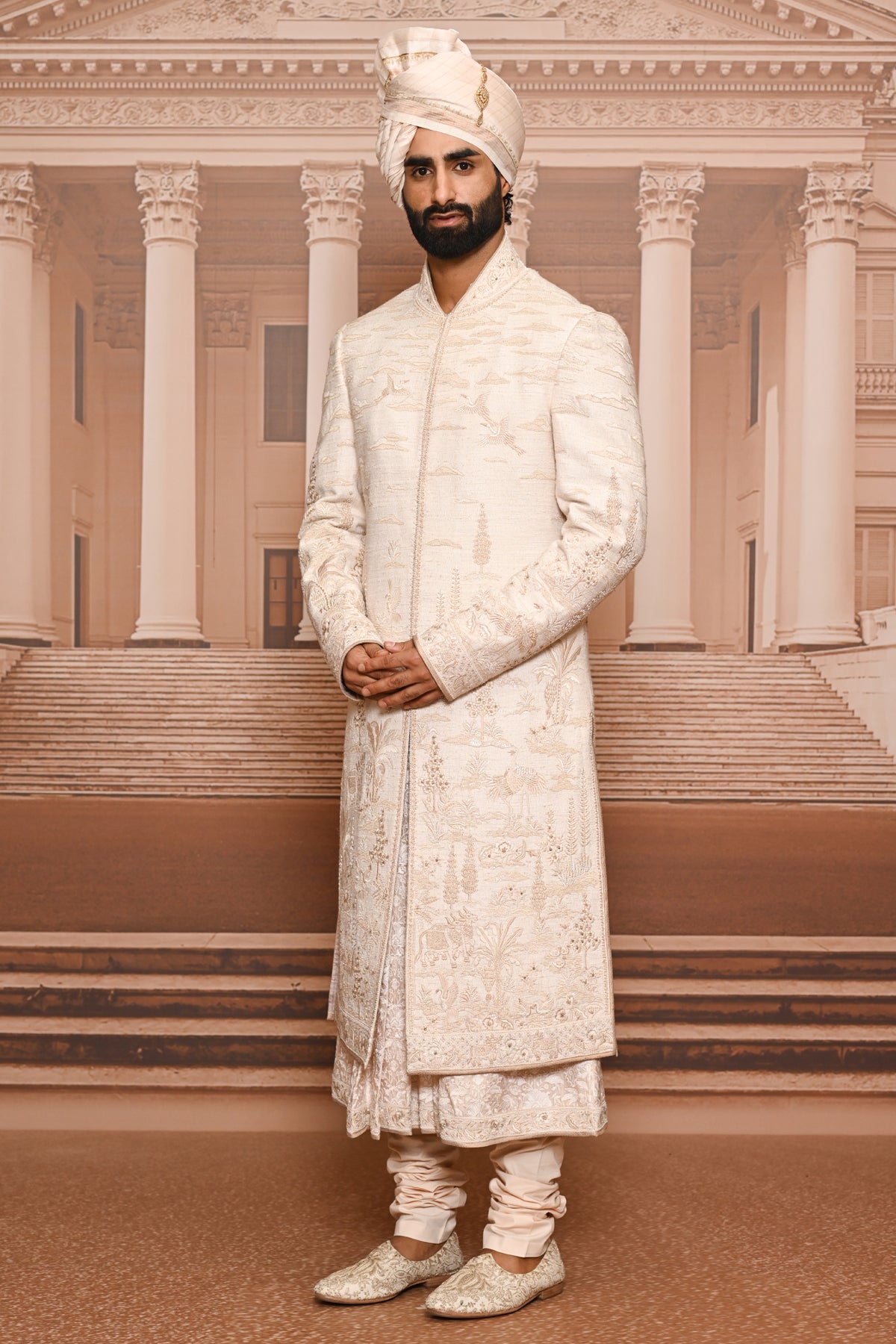 Ever Bloom Pichwai Embroidered Sherwani