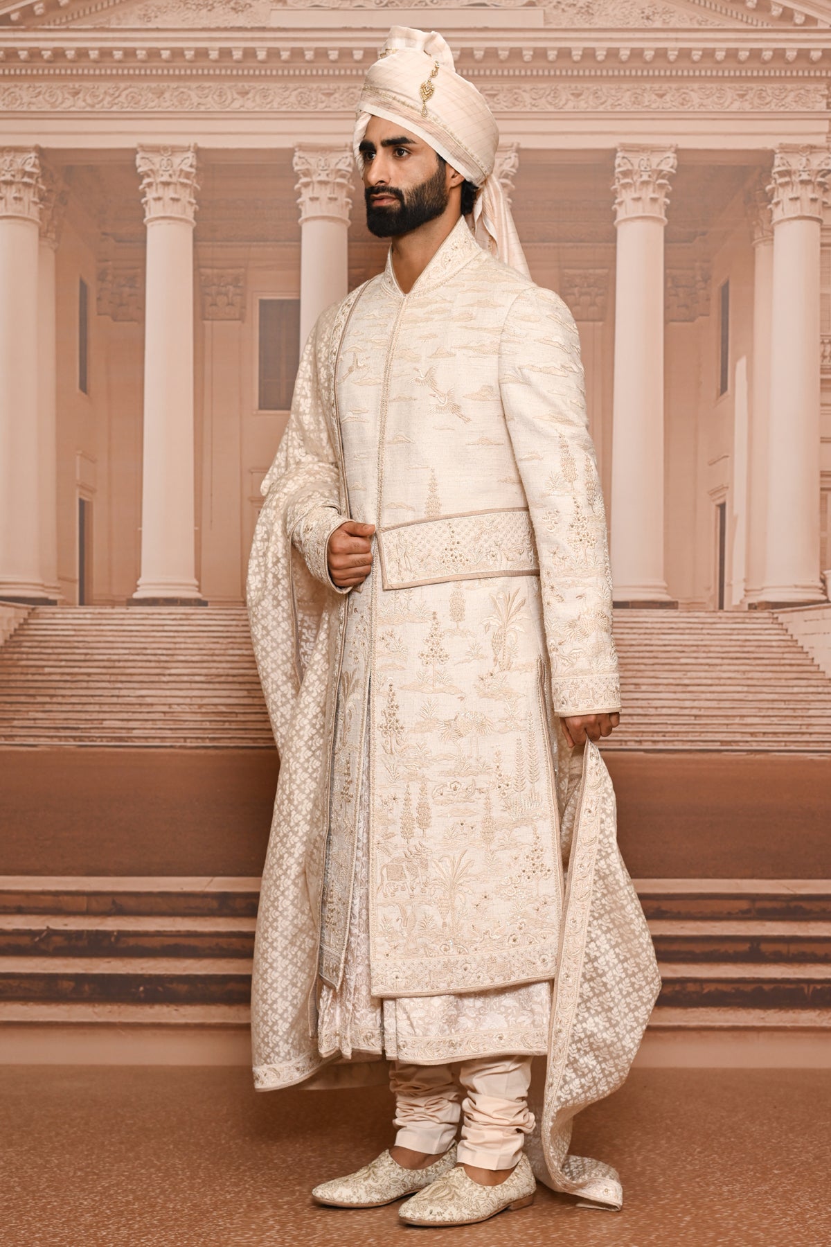 Ever Bloom Pichwai Embroidered Sherwani