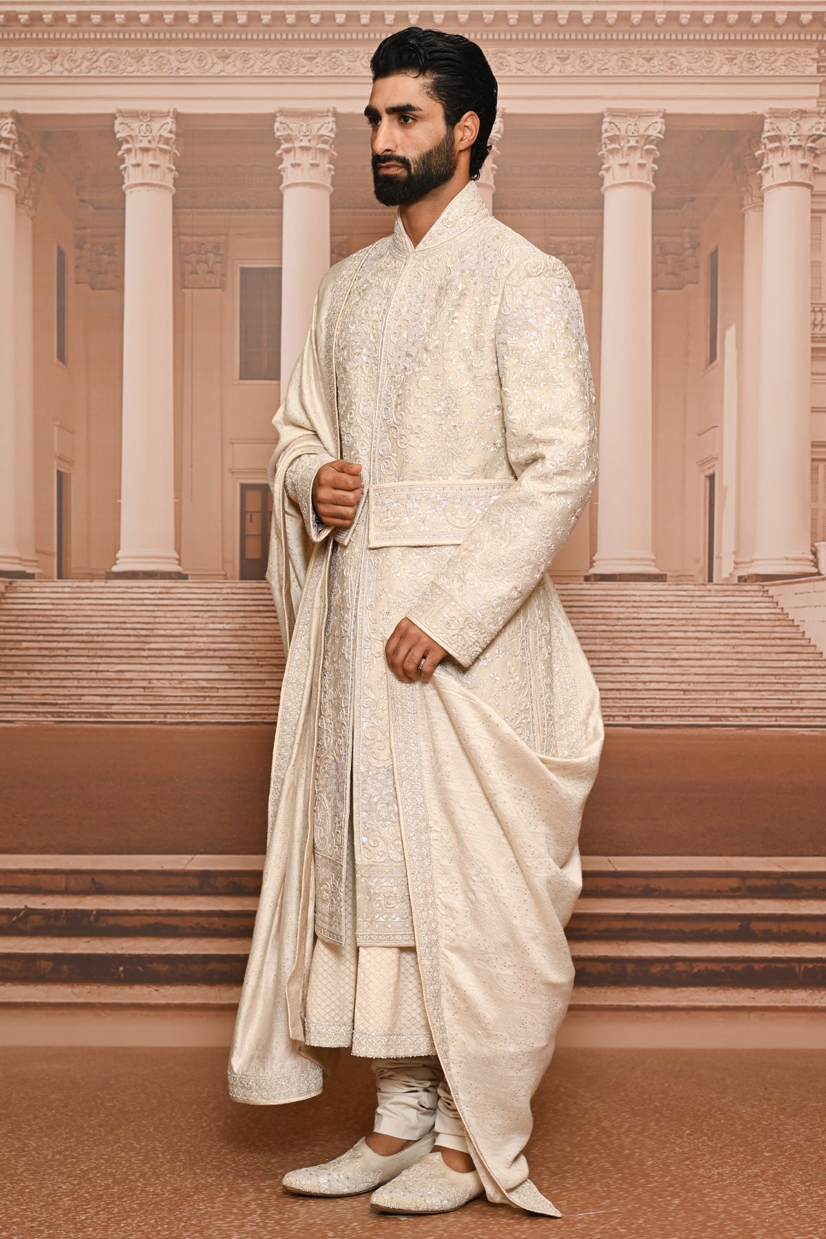 Ever Bloom Jaal Artwork Sherwani