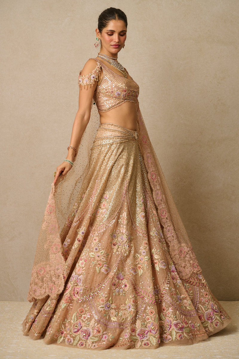 Lehenga, Blouse, Dupatta, Veil