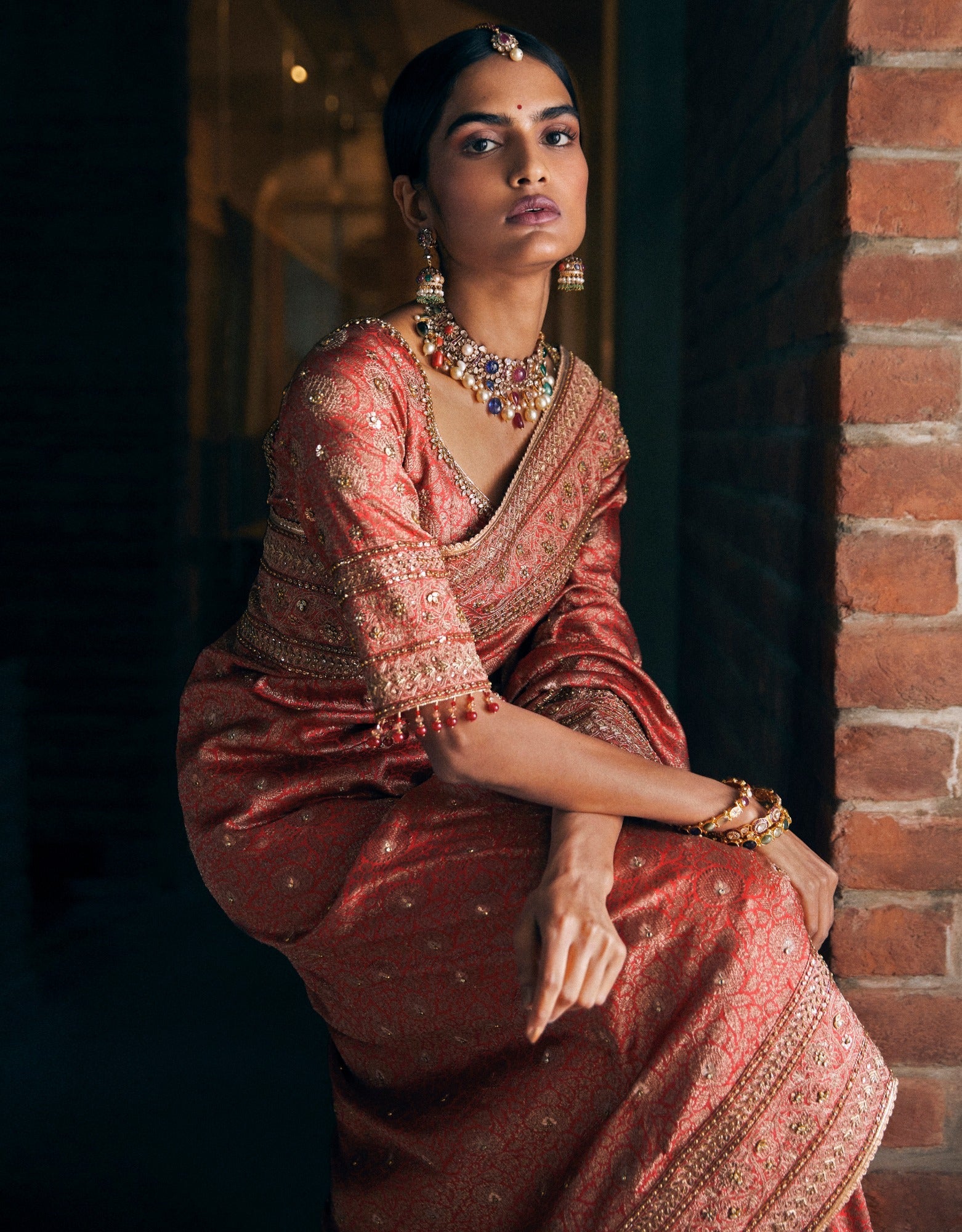 Meenakari Brocade Saree