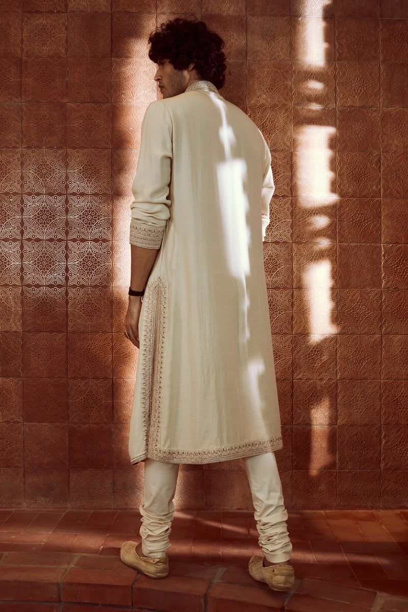 Ivory And Gold Kurta