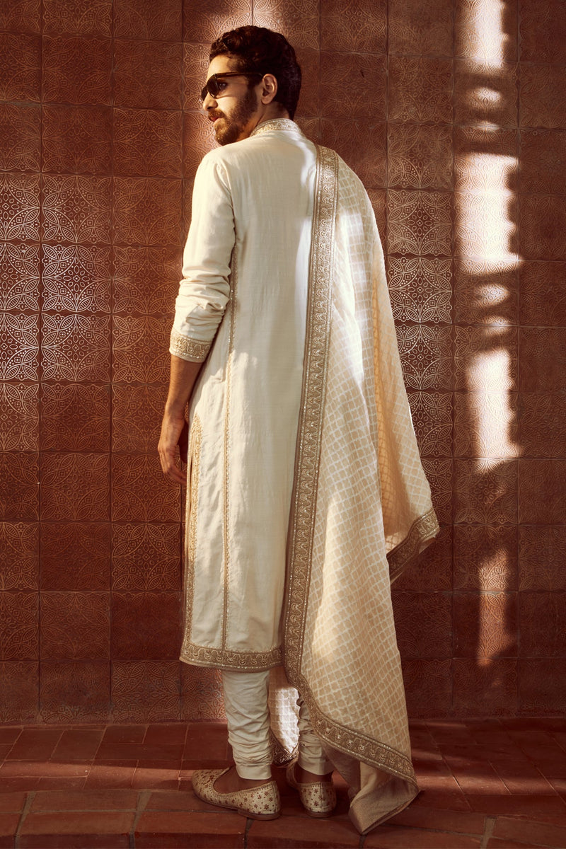 Textured Ivory Kurta