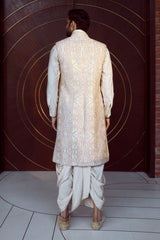 Sleeveless Sherwani In A Shade Of Gold